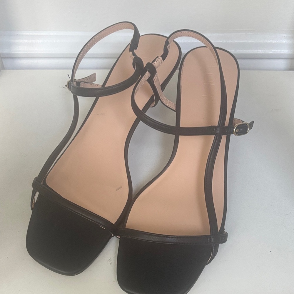 LOFT Black Strappy Sandals